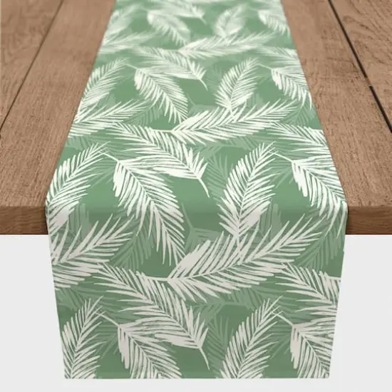 Palms on Green Outdoor Table Runner {4}