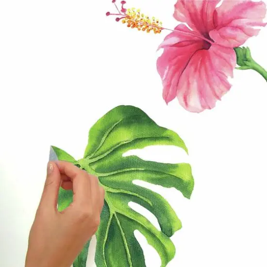 RoomMates Tropical Hibiscus Flower Peel & Stick Decals {6}
