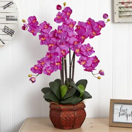 2.5ft. Pink Phalaenopsis Arrangement in Decorative Vase {3}
