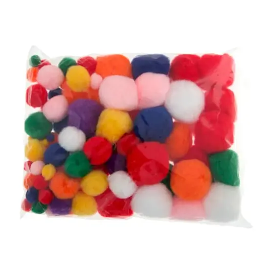 John Bead Mixed Assorted Colors Pom Poms, 100ct. {5}
