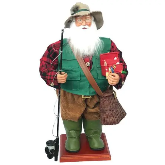 Santa's Workshop 24" Grandpa Fishing Claus {1}