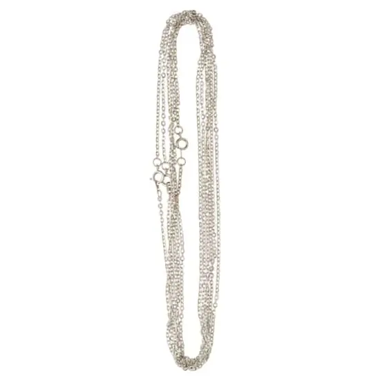 Rhodium Flat Oval Chain Necklaces By Bead Landing&trade; {1}