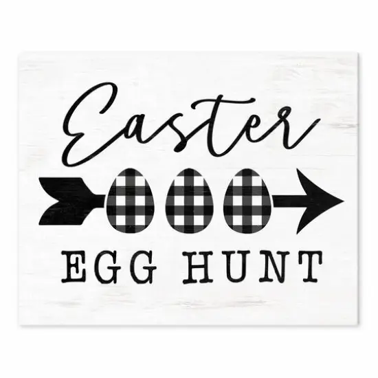 Buffalo Check Easter Egg Hunt Tabletop Canvas {1}