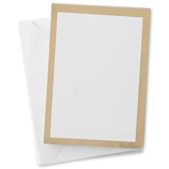 Flat Cards & Envelopes by Recollections&trade;, 3.5" x 4.87" Gold {6}