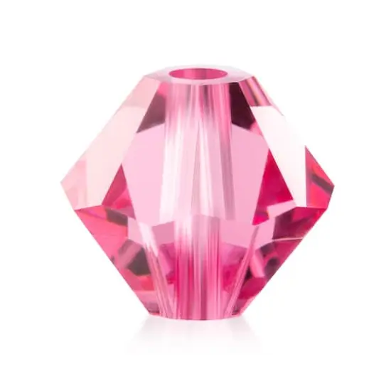 John Bead Preciosa 4mm Czech Crystal Rondelle Beads, 40ct. Rose {1}