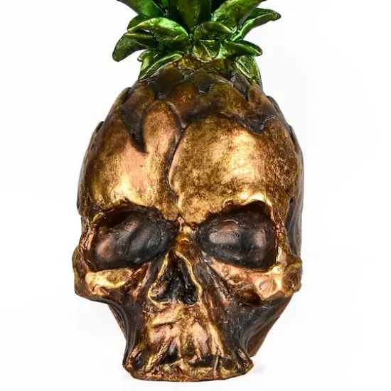 14" Pineapple Skull Halloween Decoration {5}