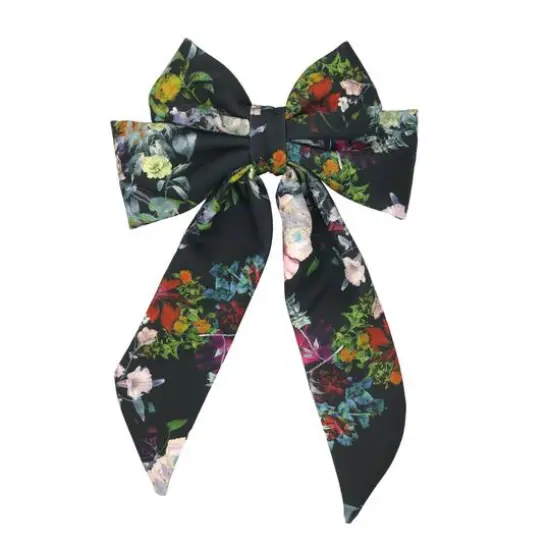 Black Floral Bow Hair Clip by Celebrate It&trade; {1}