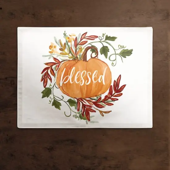Blessed Pumpkin Vine Poly Twill Placemat {3}