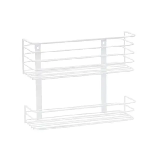 Household Essentials 2-Tier Door Mount Cabinet Organizer White {1}