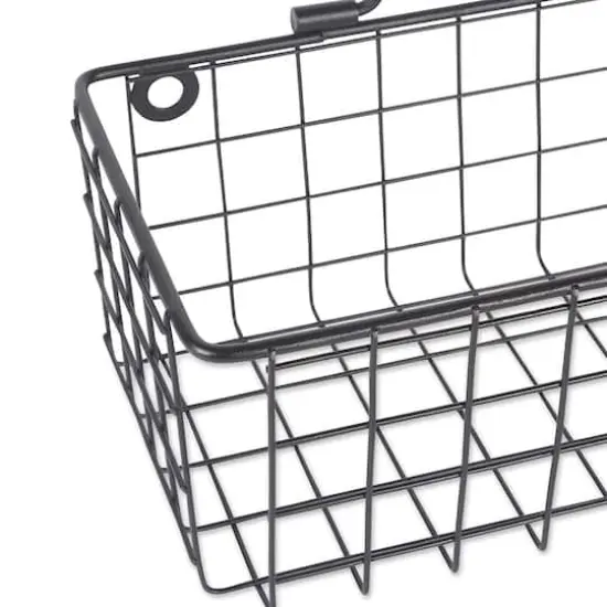 DII&reg; Wire Wall Basket Set Black {4}