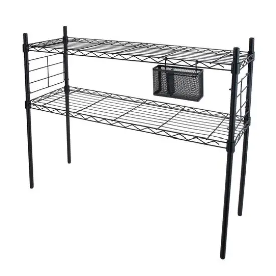 Organize it All Black Steel Etagere Adjustable Shelves {7}