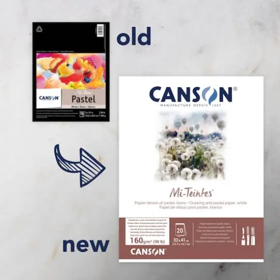 Canson&reg; Mi-Teintes&reg; Pastel with Glassine Pad, 9 x 12" {3}