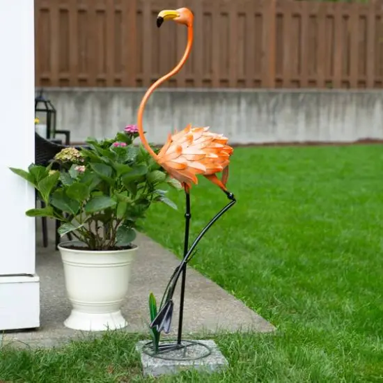 47.5" Standing Flamingo Garden D&eacute;cor {4}
