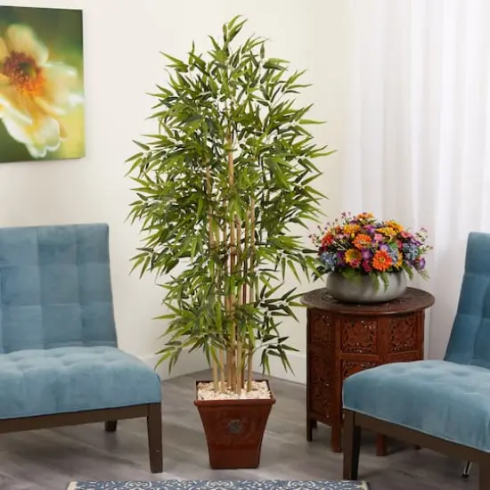5.5ft. Bamboo Tree in Brown Planter {4}