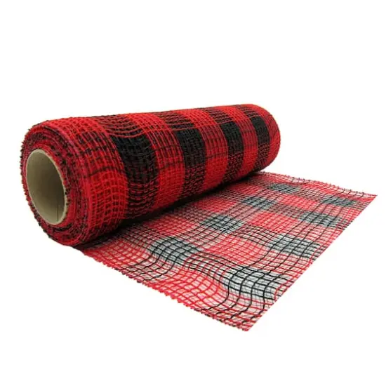 10" x 19ft. Red & Black Buffalo Check Mesh by Celebrate It&trade; {4}