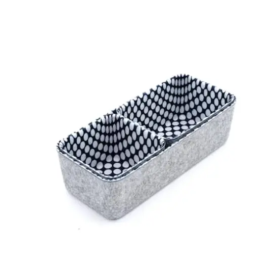 Welaxy Felt 3 Piece Polka Dot Storage Bin Set {4}