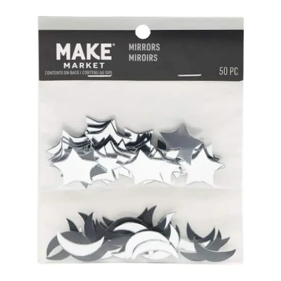 1" Moon & Star Glass Mirrors, 50ct. by Make Market&reg; {1}