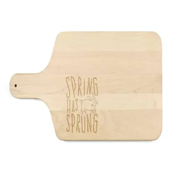 Spring Has Sprung 17" x 8" Maple Paddle Cutting Board {1}
