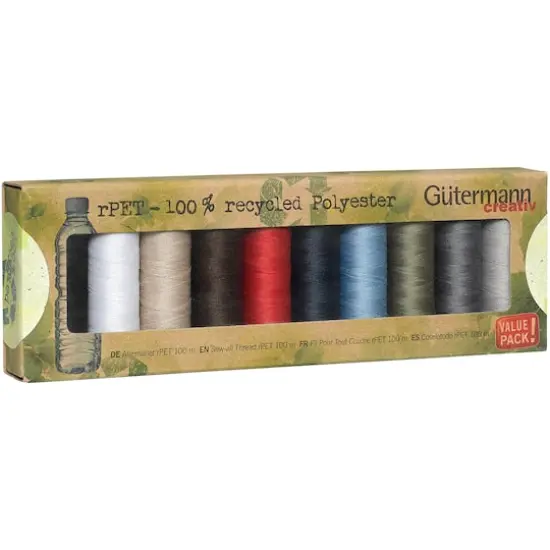 G&uuml;termann Basic rPET Polyester Sew-All Thread Set, 10ct. {1}
