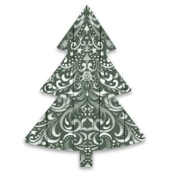 Green Chinoiserie Tree Shaped Pallet Wood Wall Art {1}