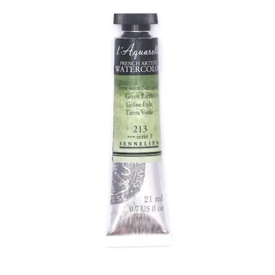 Sennelier French Artists' Watercolor, 21mL 213 Green Earth S1 {1}