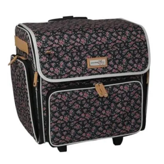 Everything Mary Floral Deluxe Collapsible Rolling Craft Bag {3}