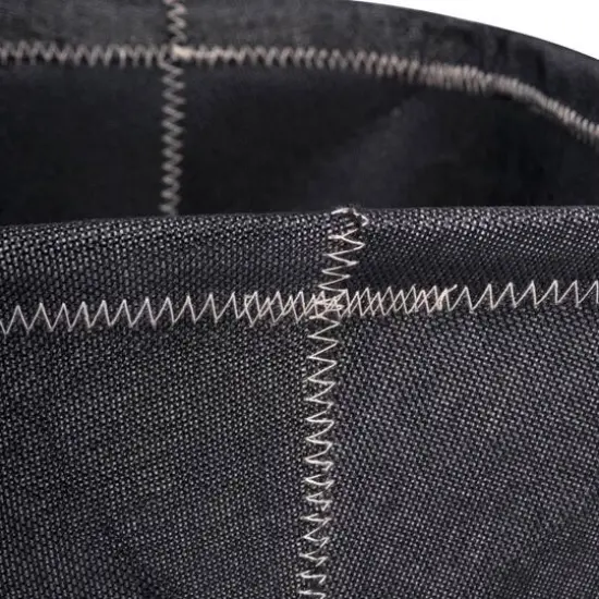 DII&reg; 13" Zig Zag Stitch Trapezoid Fabric Bins, 2ct. Black {4}