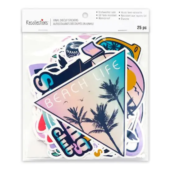 Vinyl Diecut Beach Sticker Set by Recollections&trade; {8}