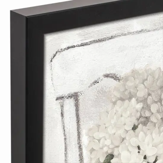 Farmhouse Hydrangeas Black Framed Canvas {3}