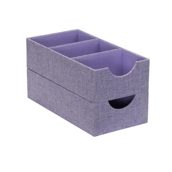 Household Essentials 3-Compartment Drawer Organizers, 2ct. Purple {7}