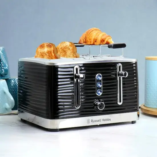 Russell Hobbs Black Retro Style 4 Slice Toaster {6}
