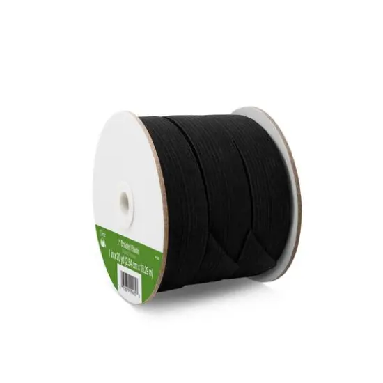 Dritz&reg; 1" Black Braided Elastic {3}