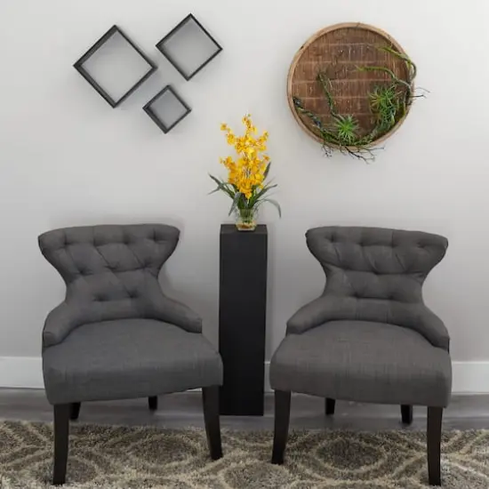 19" Yellow Dancing Lady Orchid Arrangement in Glass Vase {6}