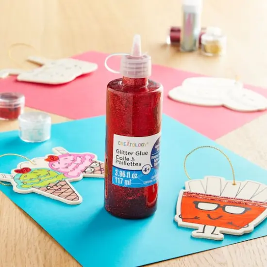 3.96oz. Glitter Glue by Creatology&trade; Red {3}