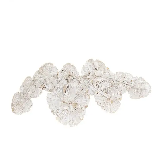 45" Gray Metal Rustic Floral Wall D&eacute;cor {5}