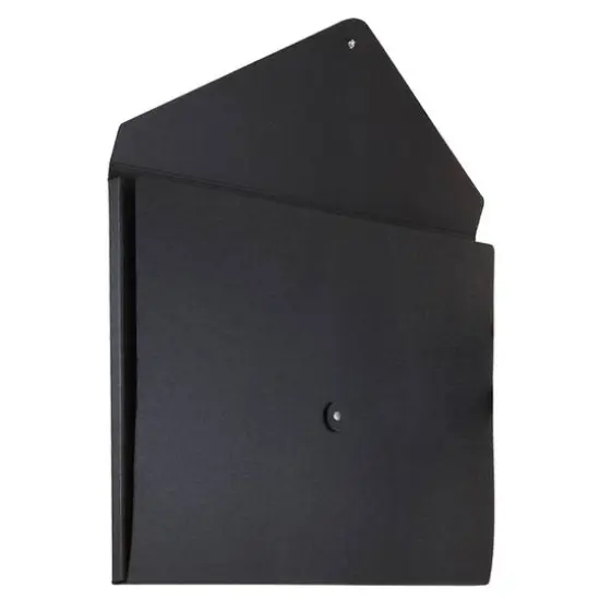 JAM Paper Black Kraft Portfolio with Button and String Tie Closure 9.25" x 14.375" {6}