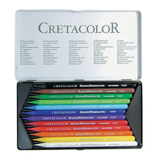Cretacolor&reg; 12 Color Aqua Monolith Woodless Watercolor Pencil Set {1}