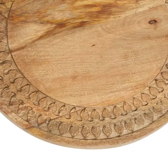 Brown Wood Country Cottage Lazy Susan Cake Stand, 2" x 15" x 15" {6}