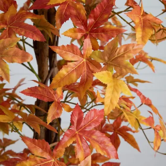 7ft. Autumn Deluxe Maple Artificial Fall Tree {4}