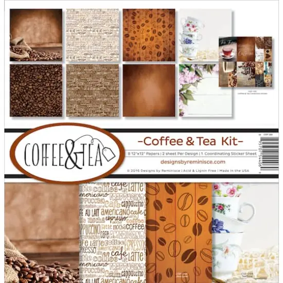 Reminisce Collection Kit 12"X12"-Coffee & Tea {3}