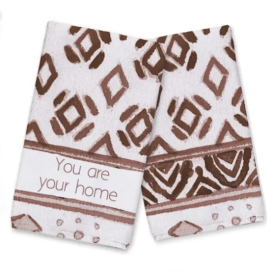 Deep Red You Are Home Tea Towel Set {1}