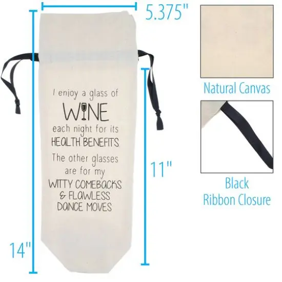 Personality Case&trade; Health Canvas Wine Bag {5}