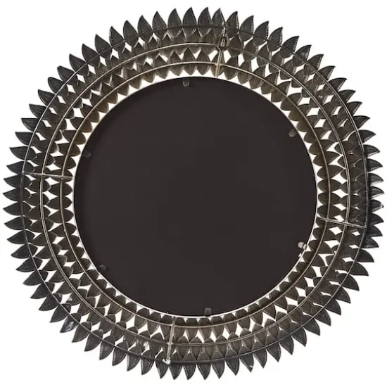 Gold Metal Radial Leaf Wall Mirror 32" x 1" x 32" {5}