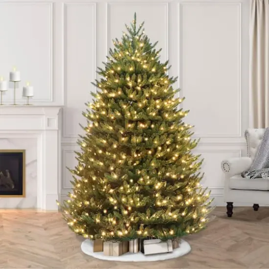 7.5ft. Pre-Lit Canadian Balsam Fir Artificial Christmas Tree, Clear LED Lights {8}