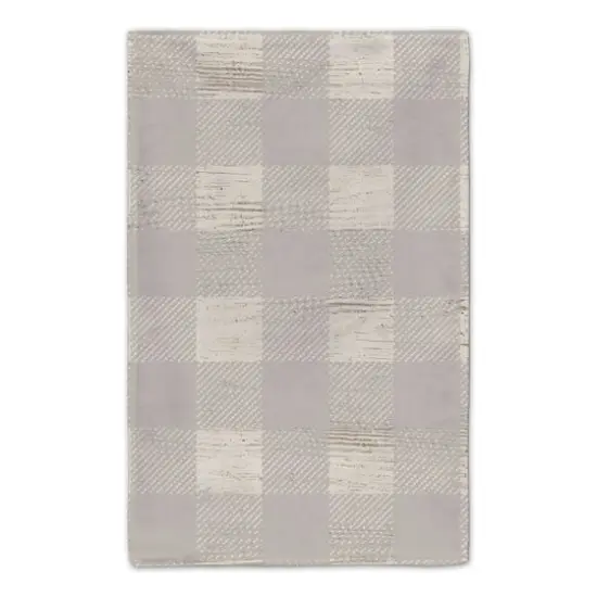 Our Cozy Kitchen Gray Check Tea Towel - Set of 2 {6}