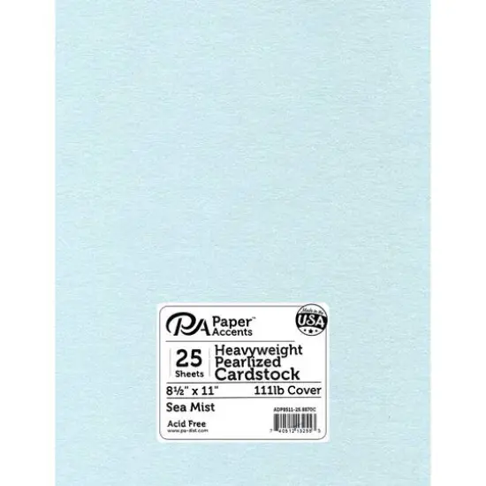 PA Paper&trade; Accents 8.5" x 11" Pearlized 111lb. Cardstock, 25 Sheets Lodestone {2}