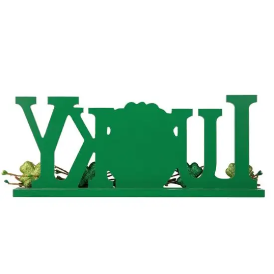 Glitzhome&reg; 15.75" St. Patrick'Lucky Wooden Table Decor {8}