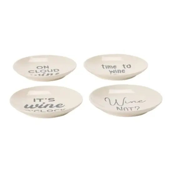 Hello Honey&reg; 5" Wine Saying Stoneware Dishes, 4ct. {3}