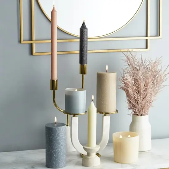 Root Candles 3" x 6" Unscented Timberline&trade; Pillar Candle Stone {4}