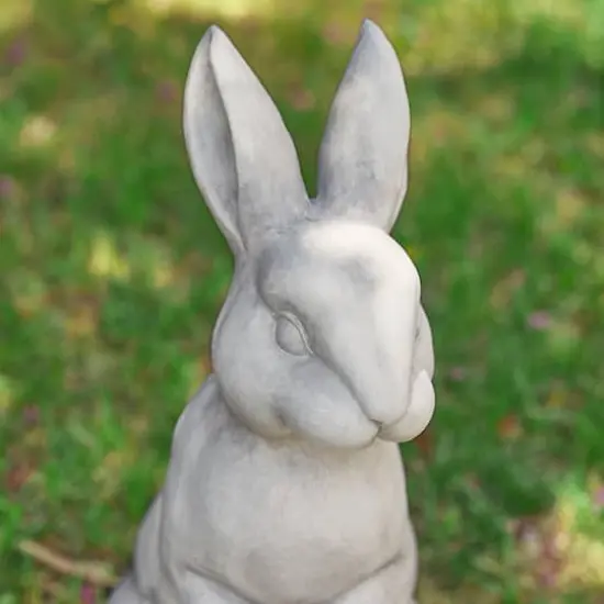 Glitzhome&reg; 22.75" MGO White Standing Rabbit Statue {8}